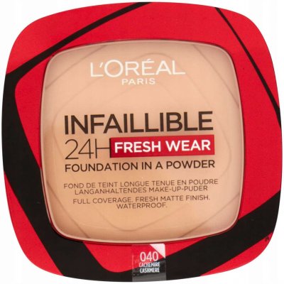 L'Oréal Paris Make-up v pudru Infaillible 24H Fresh Wear Foundation in a Powder 40 Cashmere 9 g – Sleviste.cz