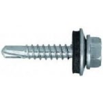 šroub farmářský do plechu s podložkou 14mm ZB 4,8*35mm RAL8017 DIN7504KP – Sleviste.cz