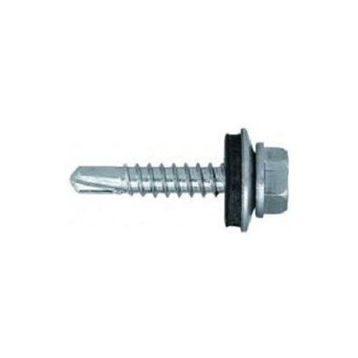 šroub farmářský do plechu s podložkou 14mm ZB 4,8*35mm RAL8017 DIN7504KP – Sleviste.cz