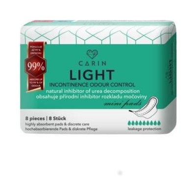 Carin Light Incontinence Odour Control mini 8 ks – Zboží Mobilmania