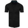 Pánská Košile Dstreet pánská košile s krátkým rukávem černá KX0982