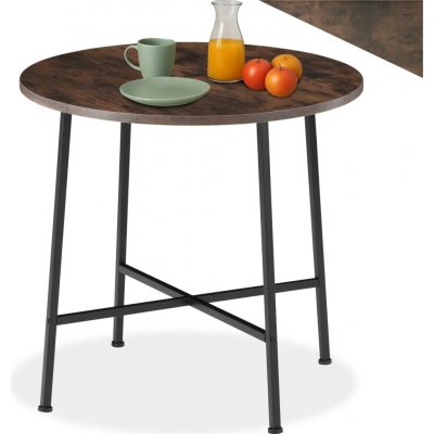 tectake jídelní stůl Ennis 80x76cm - Industriální dřevo tmavé, rustikální – Zboží Dáma