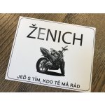 Svatba-eshop Svatební cedulka SPZ na motorku Ženich silniční motorka - SPZ na svatební motorku – Zboží Dáma