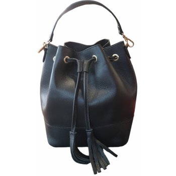 Vera Pelle luxusní dámská kabelka z pravé kůže černá 2701 d28 blk