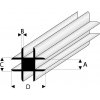 Modelářské nářadí Raboesch profil ASA spojovací křížový 4x1000mm