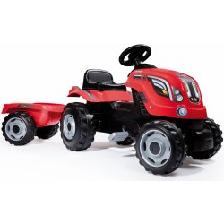 Smoby Šlapací traktor GM Bull cervený s vlekem