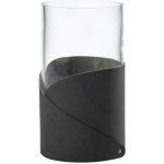 Váza FOLD NUPO 15 cm, antracitová, kůže / sklo, LIND DNA – Hledejceny.cz