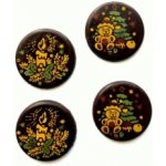 Dekorace z tmavé čokolády - VÁNOCE / 10 ks – Zboží Dáma