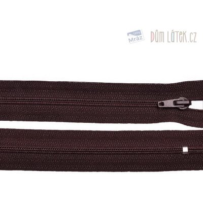 Zip spirálový 3mm nedělitelný 10 cm tmavě hnědá – Zboží Mobilmania
