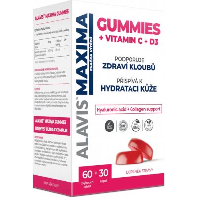 ALAVIS Maxima Gummies 60 žvýkacích tablet + Vitamín C a D3 30 kapslí – Zbozi.Blesk.cz