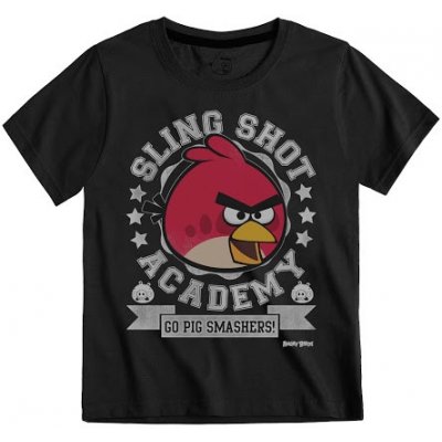 Angry Birds tričko chlapecké černé