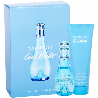 Davidoff Cool Water Woman EDT 30 ml + tělové mléko 75 ml dárková sada