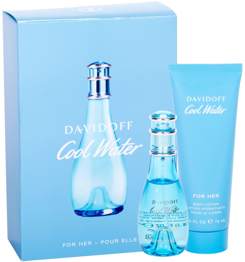 Davidoff Cool Water Woman EDT 30 ml + tělové mléko 75 ml dárková sada