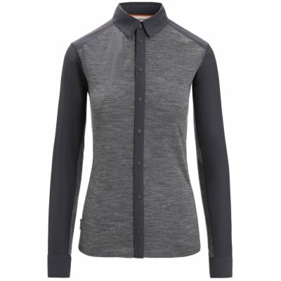 Icebreaker Wmns Hike LS Top Gritstone Heather/Monsoon – Zboží Mobilmania