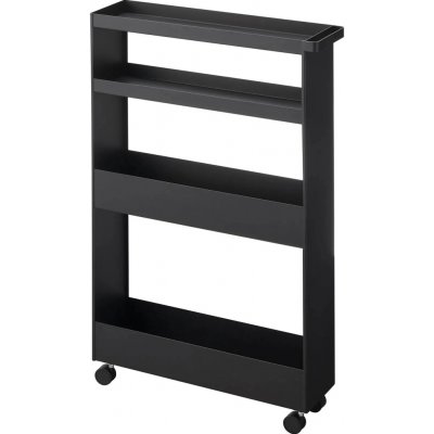 YAMAZAKI Police pojízdné YAMAZKI Tower 1807, černé – Zboží Dáma