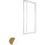 Aluplast jednokřídlové balkonové dveře Přírodní dub/bílá Pravé Dvojsklo 80 x 200 cm – Hledejceny.cz