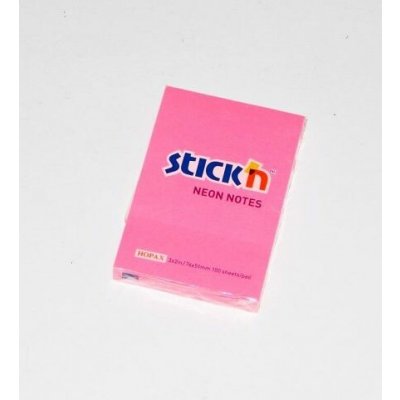 Bloček samolepící 76x51 mm, neon růžový, 100 lístků /21161/ – Hledejceny.cz