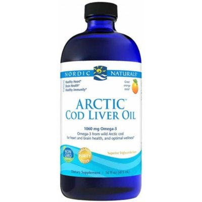 Nordic Naturals Arctic Cod liver oil olej z tresčích jater Pomeranč 473 ml – Hledejceny.cz