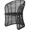 Zahradní židle a křeslo Cane-line Ratanové jídelní křeslo Basket, 62x60x81 cm, umělý ratan graphite, bez sedáku