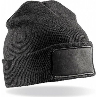 Result Genuine recycled Recyklovaná dvojitá čepice Thinsulate beanie pro potisk Černá RT934 – Hledejceny.cz