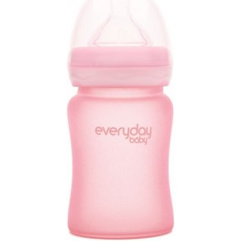 Everyday Baby Láhev sklo senzor pink 150ml