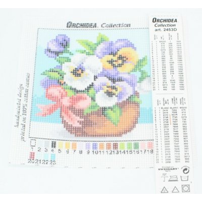 Předloha vyšívací 15x15cm Macešky – Hledejceny.cz