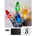 Mini vánoční řetěz ASTRA LED 5,7m 20ks retro stromečků USB baterie – Hledejceny.cz