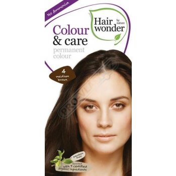 Hairwonder přírodní dlouhotrvající barva středně hnědá 4 100 ml