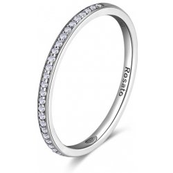 Rosato Minimalistický stříbrný prsten se zirkony Allegra RZA029