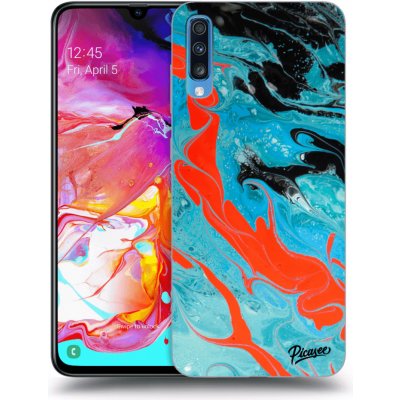 Pouzdro Picasee silikonové Samsung Galaxy A70 A705F - Blue Magma čiré – Zbozi.Blesk.cz