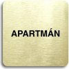 Piktogram Accept Piktogram "apartmán" (80 × 80 mm) (zlatá tabulka - černý tisk bez rámečku)