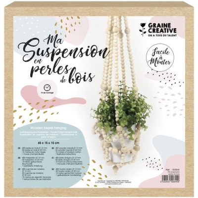 Creative Graine Kreativní sada závěs na květináč z dřevěných korálků 1 ks – Hledejceny.cz