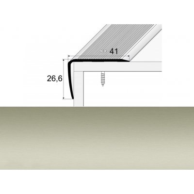 Profil Team Schodová hrana inox E07 41x27 mm 1,2 m – Sleviste.cz