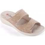 Dámské ortopedické pantofle na klínku béžové – Hledejceny.cz