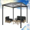 Pergola Blumfeldt Pantheon Solid Sky Flat pergola přístřešek 3x3m polykarbonát šedá (GDW8-PanthSolSkyFlat)