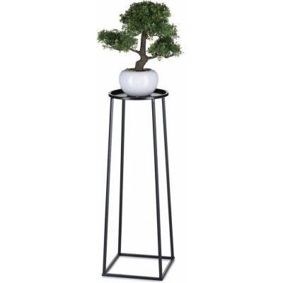 HowHomely Stojan na květiny LOFT 70x24 cm černá DD0449 – Zboží Dáma