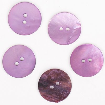 Kulatý knoflík Drops Ø 20 mm perleťový fialový