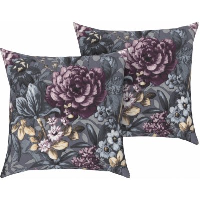 Livarno home Renforcé květiny/šedá 50 x 60 cm – Zboží Dáma