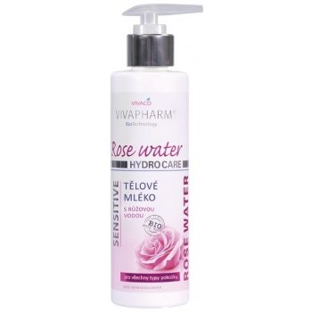 VIVACO Vivapharm Rose Water Tělové mléko s růžovou vodou 200 ml