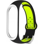 Xiaomi Mi Band 5/6 náhradní náramek s kovovým zapínáním - Sportovní Černozelená MBSCZ-5EF05 – Zboží Živě