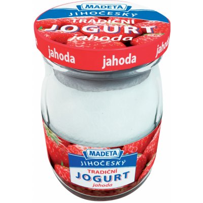 Madeta Jihočeský jogurt tradiční jahoda 200 g – Zboží Dáma