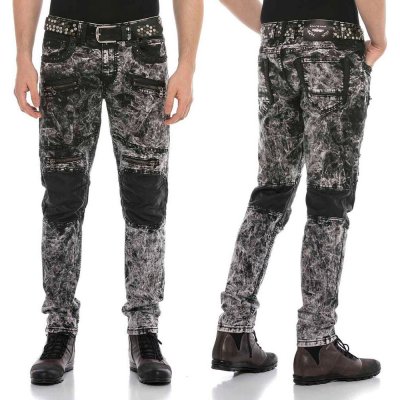 Cipo & Baxx kalhoty pánské CD568 jeans džíny černá