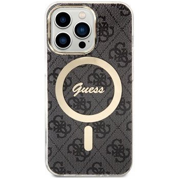 Pouzdro Guess 4G IML MagSafe iPhone 13 Pro černé