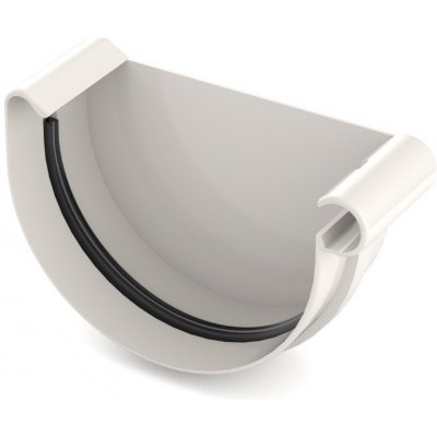 Bryza Čelo žlabu pravé plastové Ø 150 mm RAL 9010 bílé – Sleviste.cz