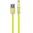 REMAX datový kabel 2v1 Aurora, USB 2.0 typ A samec na Lightning a USB 2.0 micro-B, 1m