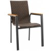 Zahradní židle a křeslo Asko Stohovatelné křeslo CALVIN 904 béžová / hnědá