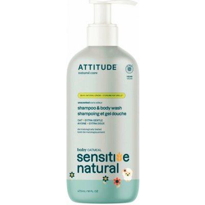 ATTITUDE Oatmeal Sensitive Baby 2in1 Hair & Body Wash 473 ml – Zboží Dáma