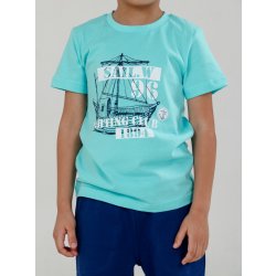 Winkiki kids Wear chlapecké tričko Yachting Club tyrkysová