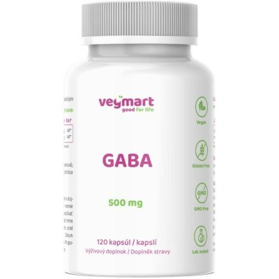 Vegmart GABA 500 mg 120 kapslí – Hledejceny.cz