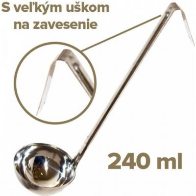 Nerezová kuchyňská naběračka 240 ml/10,2 cm délka 37 cm – Zbozi.Blesk.cz